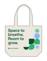 The Tote Bag - Natural - Meru Health - Full Front - Printed - Full Color