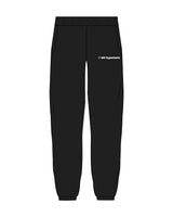 The Mens Sweatpants - Black - MD Hyperbaric - Left Leg Text - Printed - White