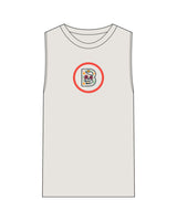 The Mens Heavyweight Tank - Washed Bone - Bond Fitness - Center Chest Round - Printed - Full Color