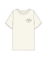 The Mens Heavyweight Tee - Off White - Rumble - Left Chest Stacked - Printed - Walnut