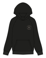The Womens Hoodie - Black - Clearly Pilates - Left Chest Round "ORLAND PARK, IL" - Embroidered - Bone