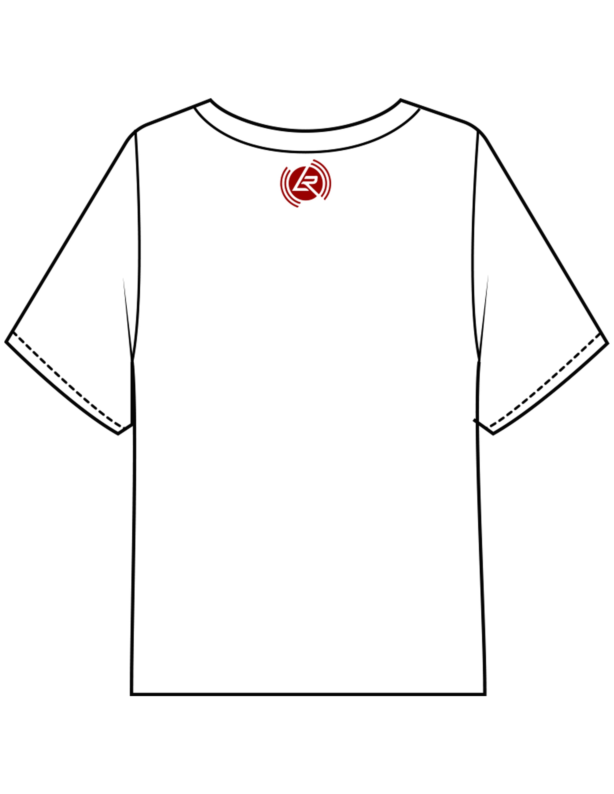 The Midweight Crop Tee - White - Lagree Red - Center Chest & Back Neckline - Printed - Red