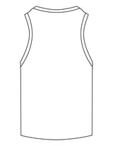 The Ribbed Full Length Tank - White - Carriage House - Center Chest Stacked - Embroidered - Maroon