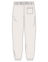 The Womens Sweatpants - Bone - LA FORME PILATES - Left Leg - Printed - Tone on Tone