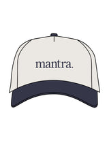The Canvas Cap - Natural / Midnight - Mantra - Center Crown - Embroidered - Midnight