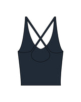 The Sporty Strappy Tank - Blue - Flowcorps - Center Chest - Printed - White