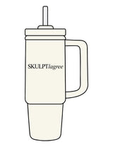 The Tumbler Cup - Off White - Skulpt Lagree - Center Body - Printed - Black