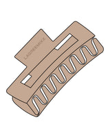 The Claw Hair Clip - Light Brown - LagreeMixx - Top Logo - Glossy - Tone on Tone