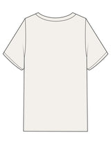 The Mens Heavyweight Tee - Off White - Move House - Left Chest Stacked - Printed - Black