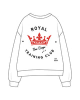 The Mens Classic Crewneck - White - Royal Training Club - Left Chest & Back Stacked - Printed - Full Color