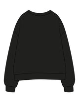The Womens Crewneck - Black - ALTORA - Center Chest Stacked - Printed - Full Color