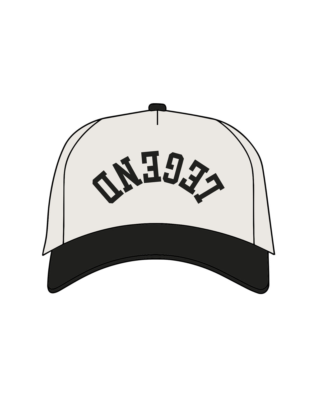 The Canvas Cap - Natural / Black - Training Mate - Center Crown Inverted - Embroidered - Puff - Black