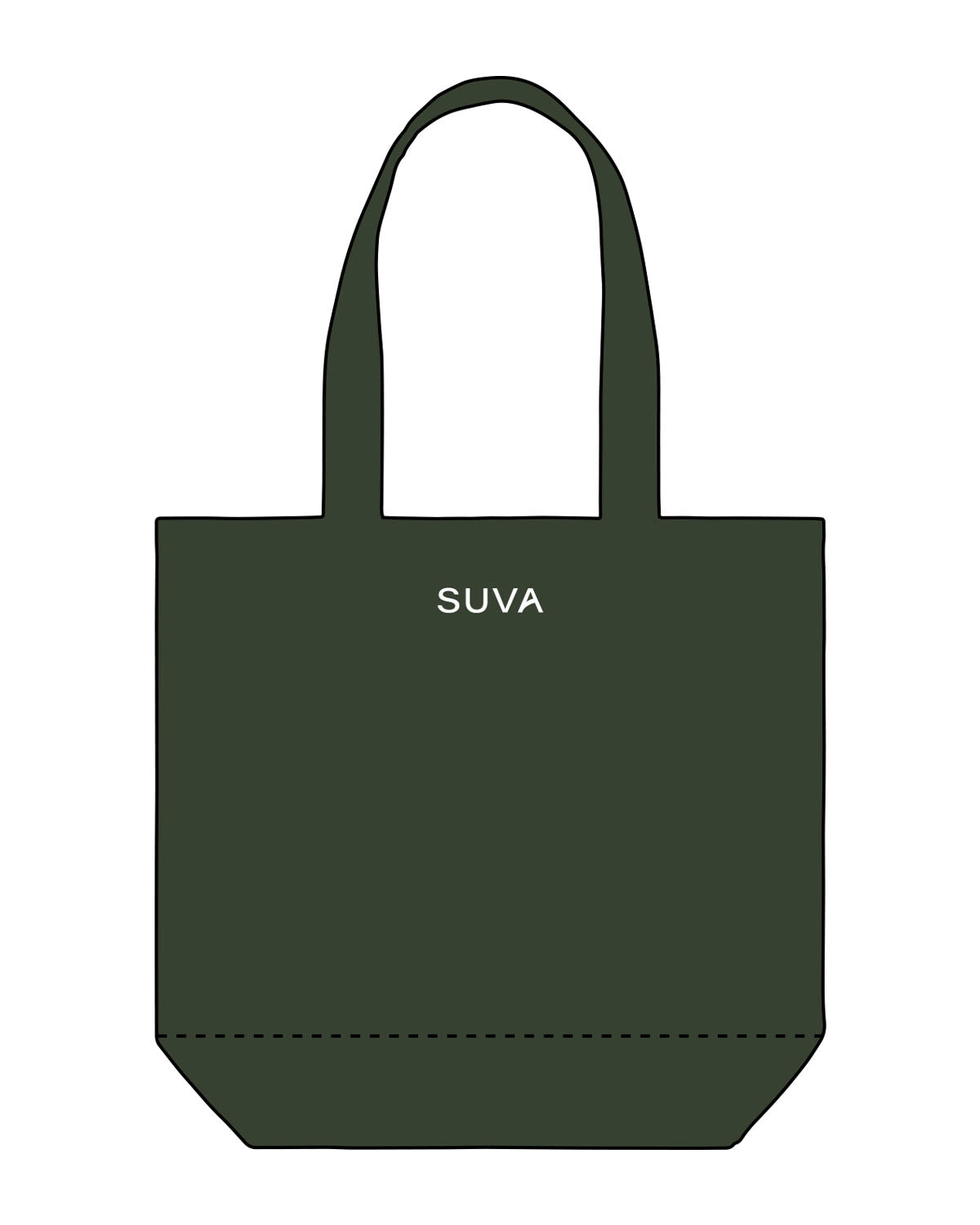 The Promo Tote Bag - Forest - SUVA - Top Body - Printed - White