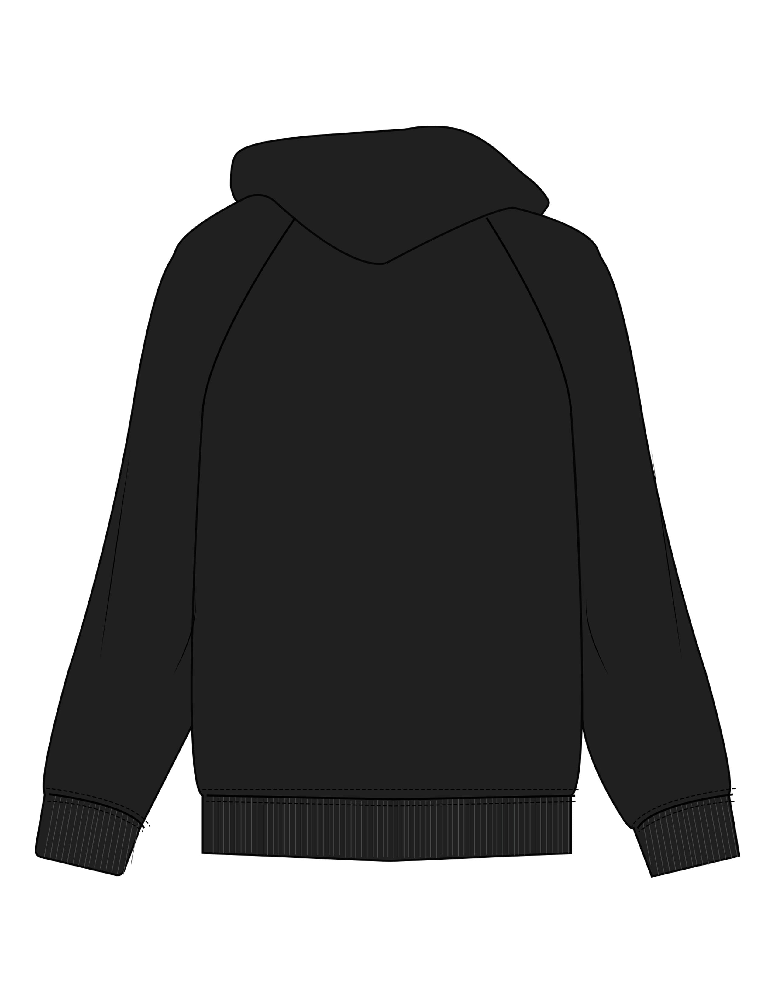 The Mens Hoodie - Black - Slo x Form - Left Chest - Printed - White