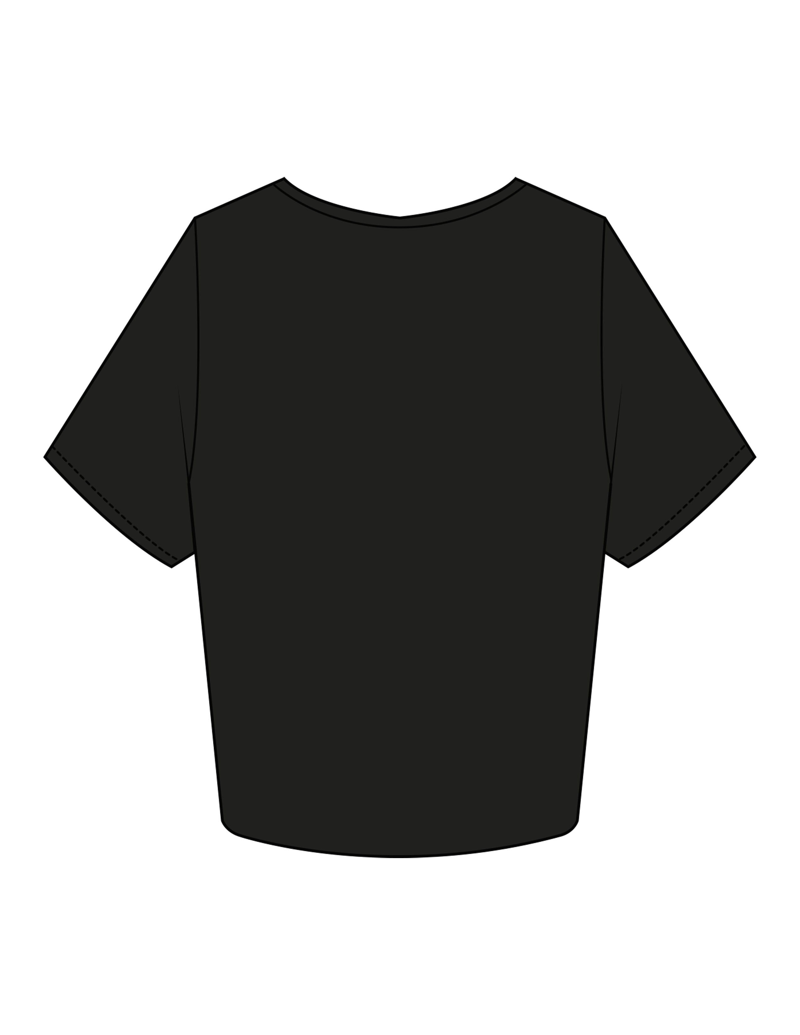 The Crop Tee - Black - Power+Motion - Center Chest - Printed - Full Color