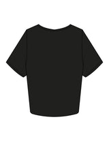 The Crop Tee - Black - Power+Motion - Center Chest - Printed - Full Color