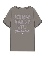 The Mens Heavyweight Tee - Washed Gray - The Mvmt by Amanda - Left Chest & Back Stacked - Printed - Lavender