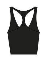 The Racer Tank - Black - Power+Motion - Left Chest - Printed - White