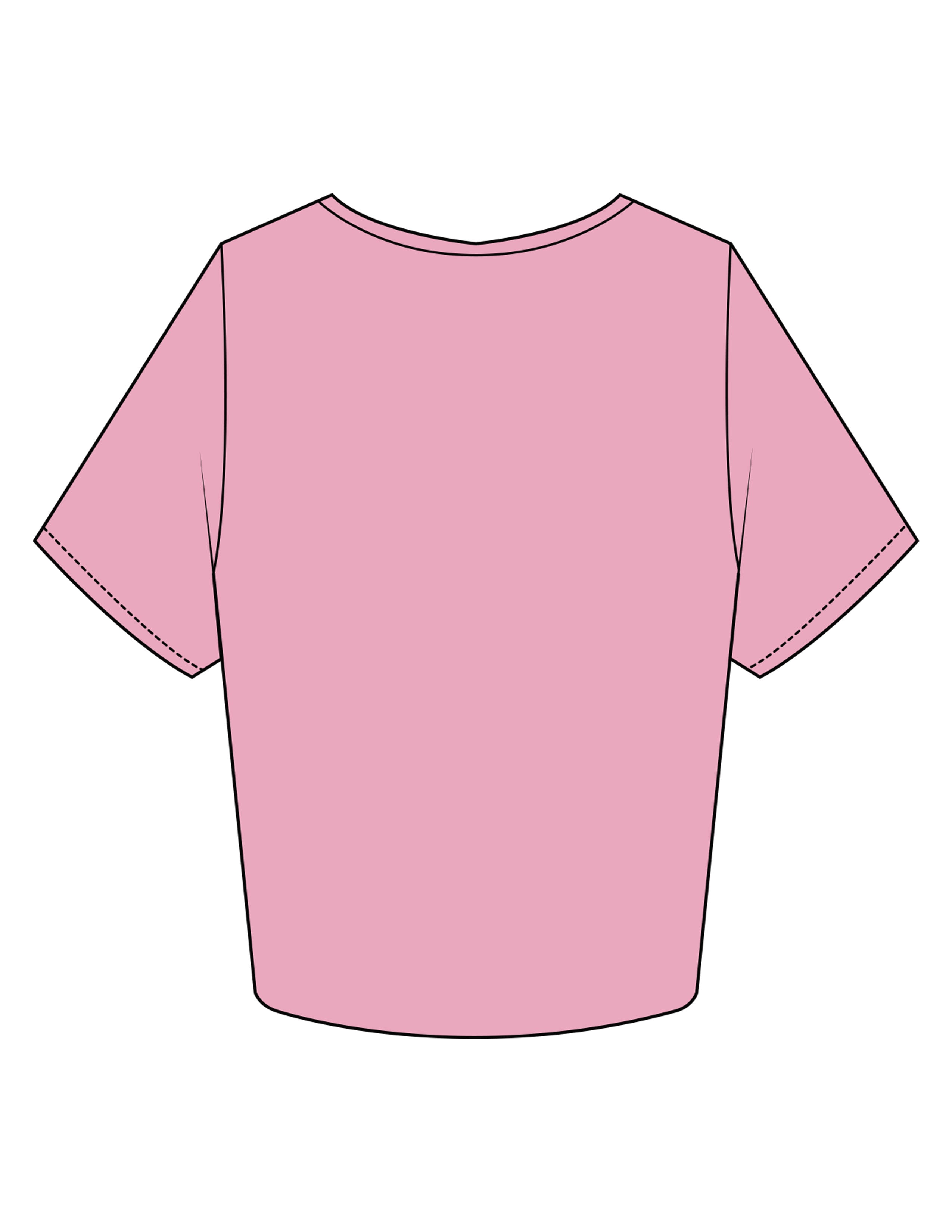 The Crop Tee - Bubblegum - Sweat Circuit - Left Chest - Printed - Full Color