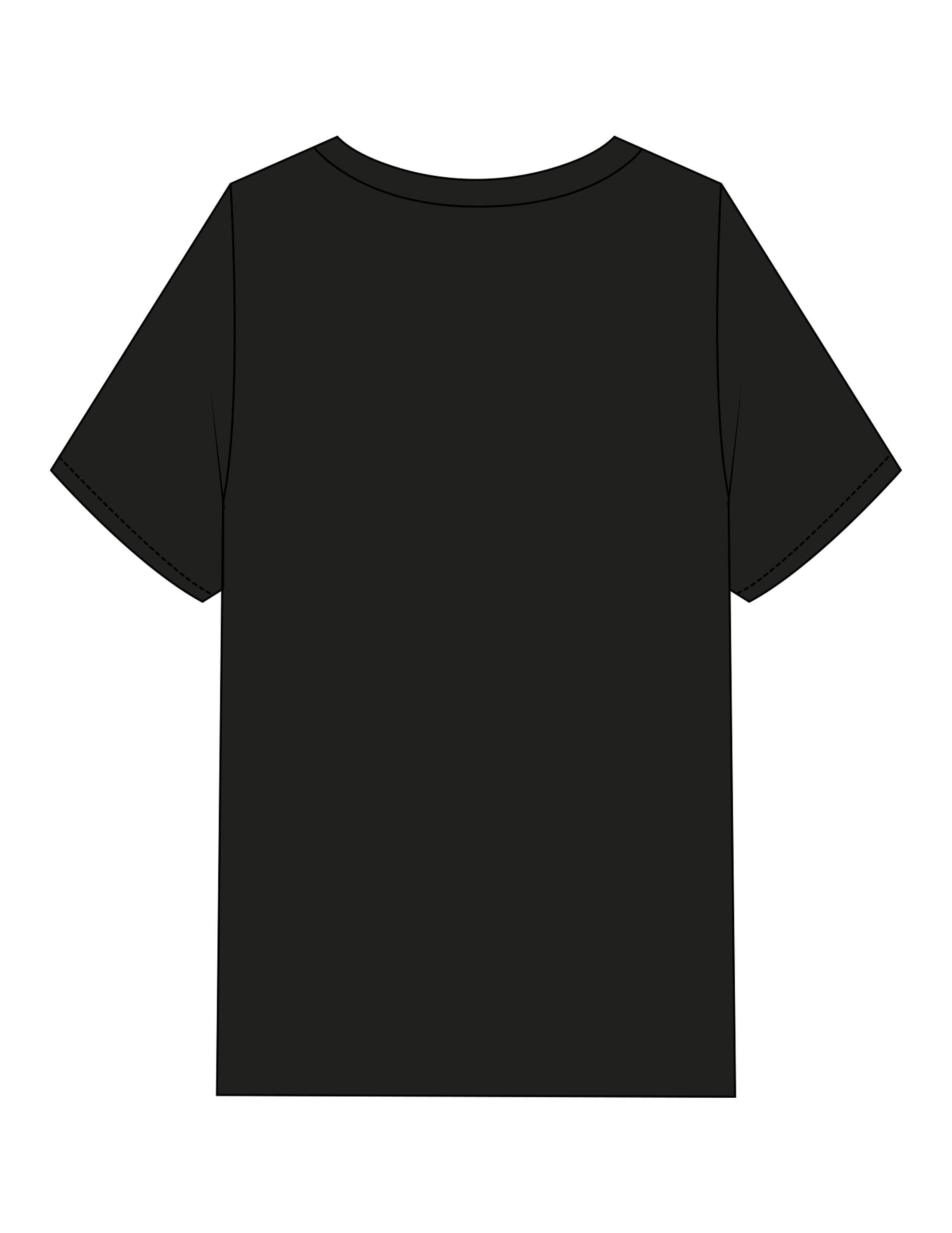 The Mens Heavyweight Tee - Black - Collective Studios - Center Chest - Printed - White