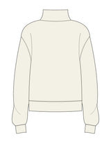 The Womens 1/4 Zip - Off White - RestFuel - Left Upper Chest - Printed - Navy