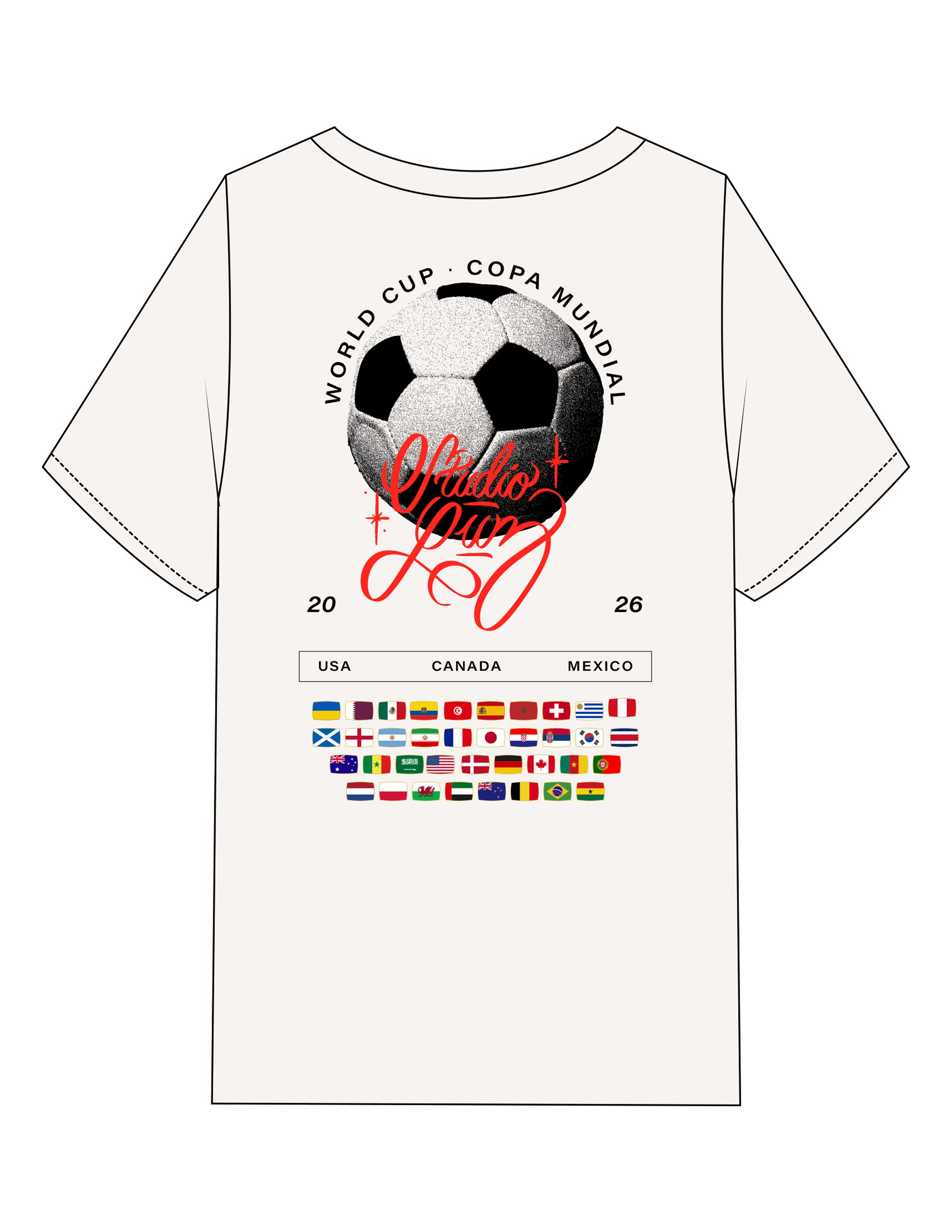 The Mens Heavyweight Tee - Washed White - Studio Luz - Left Chest & Full Back - Printed - Full Color