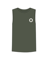 The Mens Tank - Cypress - HiLo - Left Chest Round- Printed - Bone