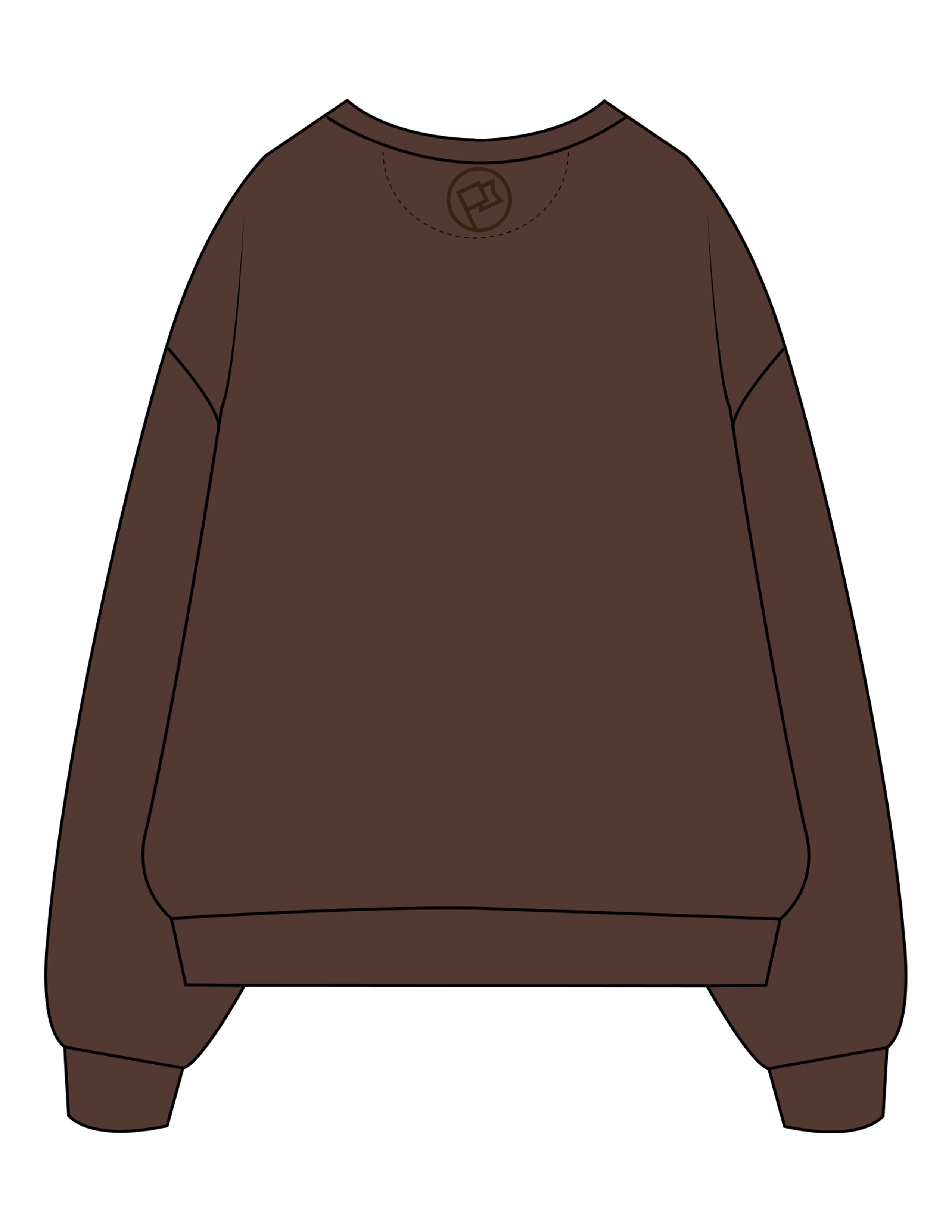 The Recycled Unisex Crewneck - Brown - Anthem Church - Left Chest Stacked & Back Neckline - Embroidered - Tone on Tone
