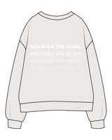 The Mens Crewneck - Bone - NWC - Left Chest & Back Stacked - Full Color