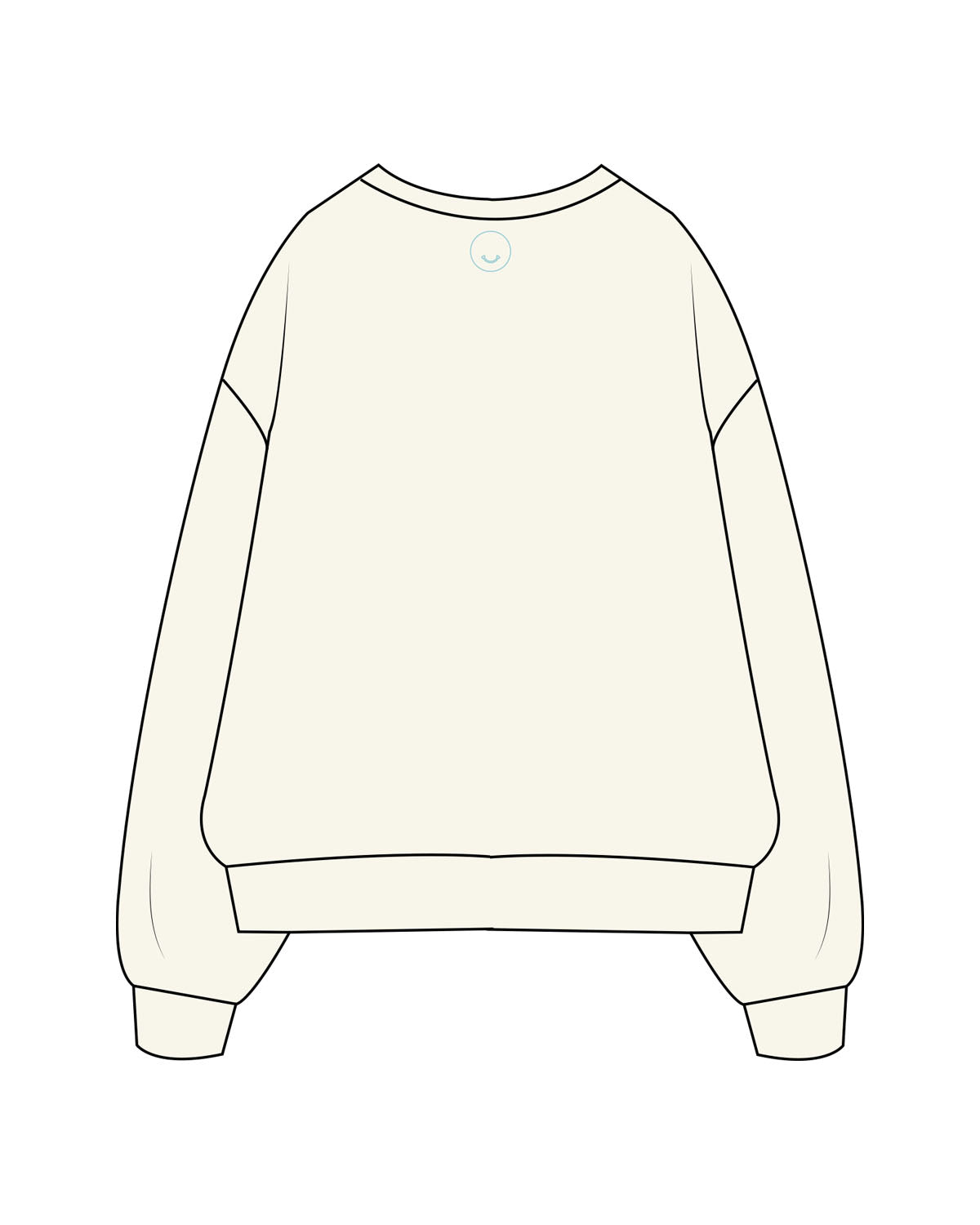 The Womens Heavyweight Crop - Off White - Squeeze Massage - Center Chest Stacked & Back Neckline -  Printed - Full Color