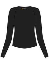 The Womens Sporty Long Sleeve - Black - SWEATDREAMS - Center Chest & Back Neckline "ENCINITAS"  - Printed - White