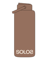 The Wide Mouth Water Bottle - Coffee - Solos Pilates - Bottom Body - Printed - Cream