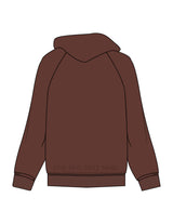 The Mens Hoodie - Chestnut - Melt Hot Pilates - Center Chest Stacked & Back Bottom - Printed - Tone on Tone