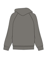 The Mens Hoodie - Washed Gray - MPOWER - Center Chest Arc Stacked & Left Sleeve - Printed - Full Color