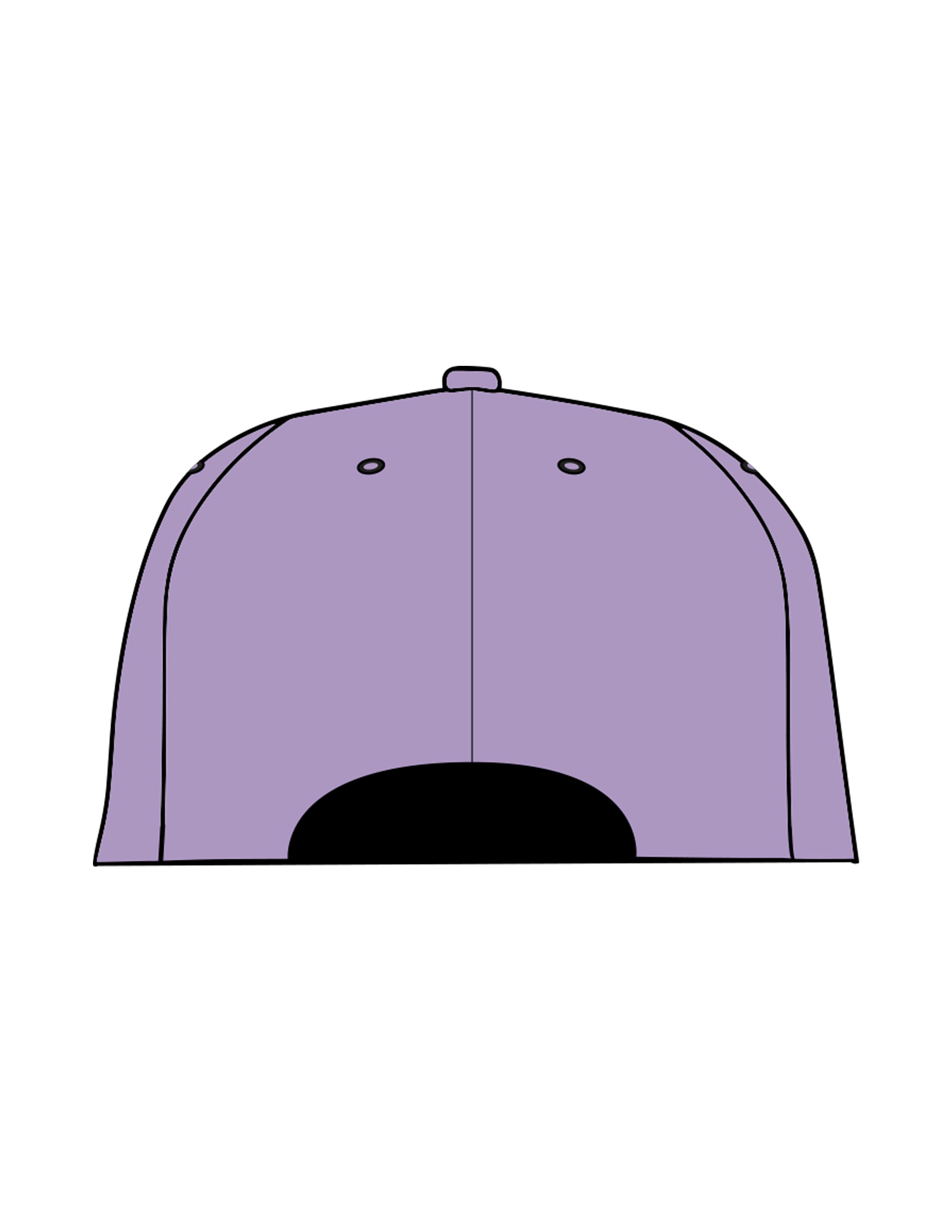 The Dad Hat - Lavender - Pilates & Lattes - Center Crown Stacked - Embroidered - White