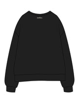 The Mens Classic Crewneck - Black - Core&Co - Center Chest Arc Stacked & Back Neckline - Printed - Off White