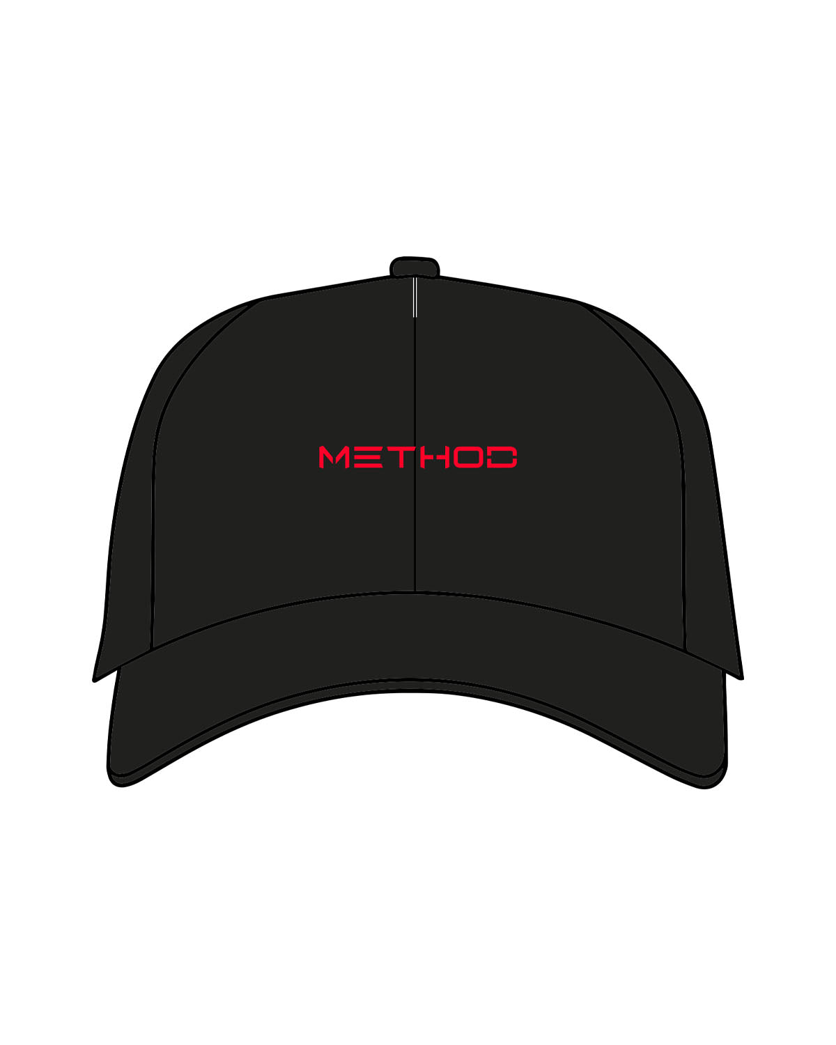 The Dad Hat - Black - Method Lagree - Center Crown - Embroidered - Red