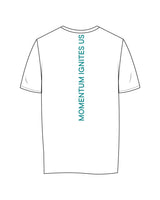 The Womens Tee - White - Reform Studios - Left Chest & Center Back - Printed - Teal