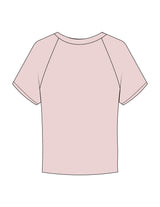 The Micro Rib Baby Tee - Pink - Botoxie - Center Chest - Printed - Tone on Tone