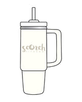 The Tumbler Cup - Off White - Scorch Fitness - Center Body Stacked - Tone on Tone