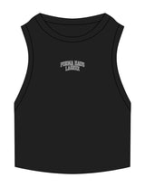 The Ribbed Crop Tank - Black - Forma Haus - Center Chest Stacked Light - EMB - Full Color