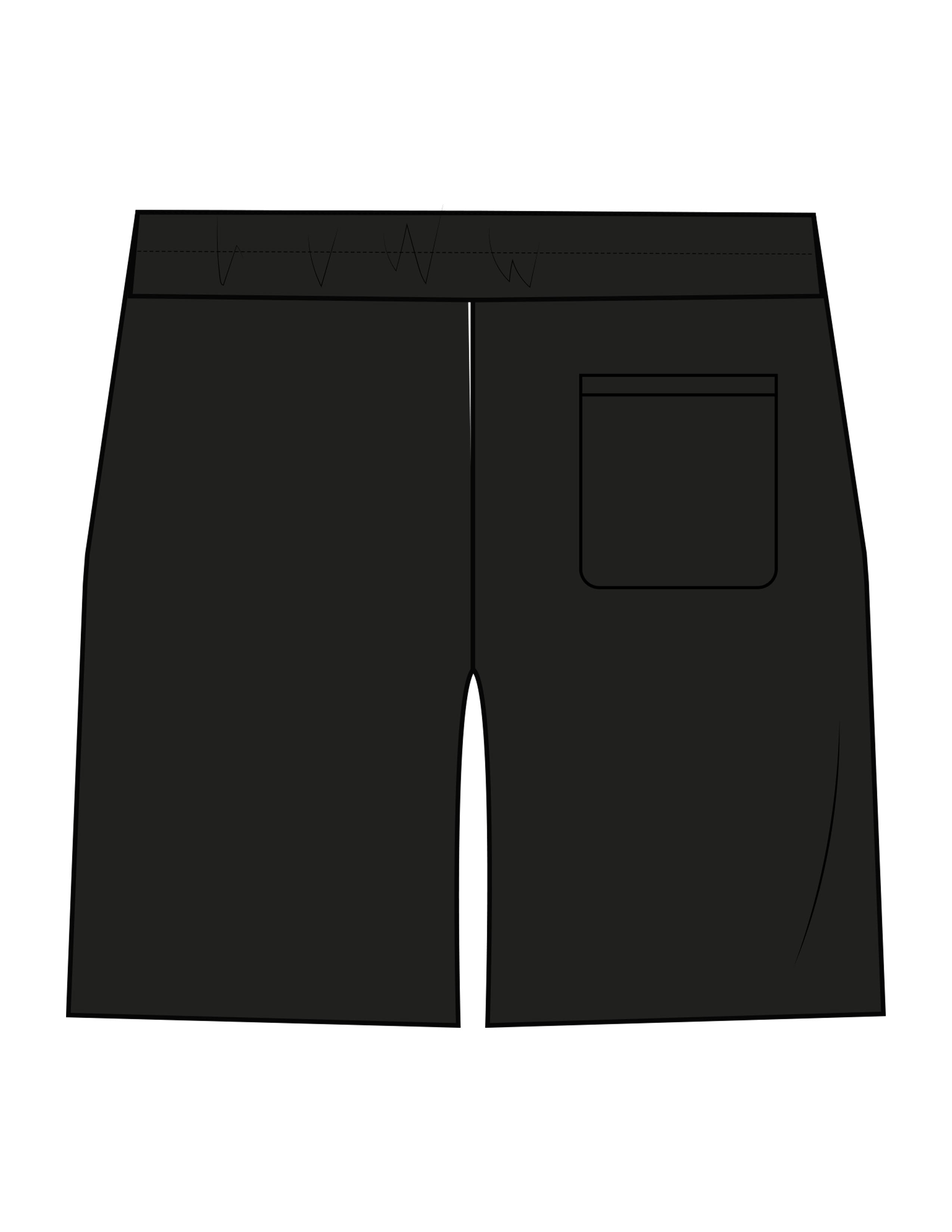 The Mens Sweat Shorts - Black - MD Hyperbaric - Front Bottom Leg - Printed - White