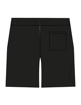 The Mens Sweat Shorts - Black - MD Hyperbaric - Front Bottom Leg - Printed - White