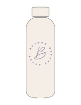 The Water Bottle - Off White - Caroline Drury - Center Body Round - Printed - Purple