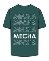 The Mens Tee - Jade - MECHA - Left Chest & Back Center Stacked - White