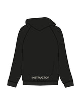 The Recycled Unisex Zip Hoodie - Black - Lucky Penny - Left Chest Stacked Embroidered & Back Bottom "INSTRUCTOR" Printed - Off White