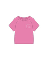 The Kids Tee - Hot Pink - Slo x Form - Left Chest - Half Square - Printed - White