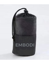 The Gym Towel - Black - Embodi - Front Bottom - Embroidered - Gray - The Gym Towel Bag - Black - Center Body - Printed - Gray