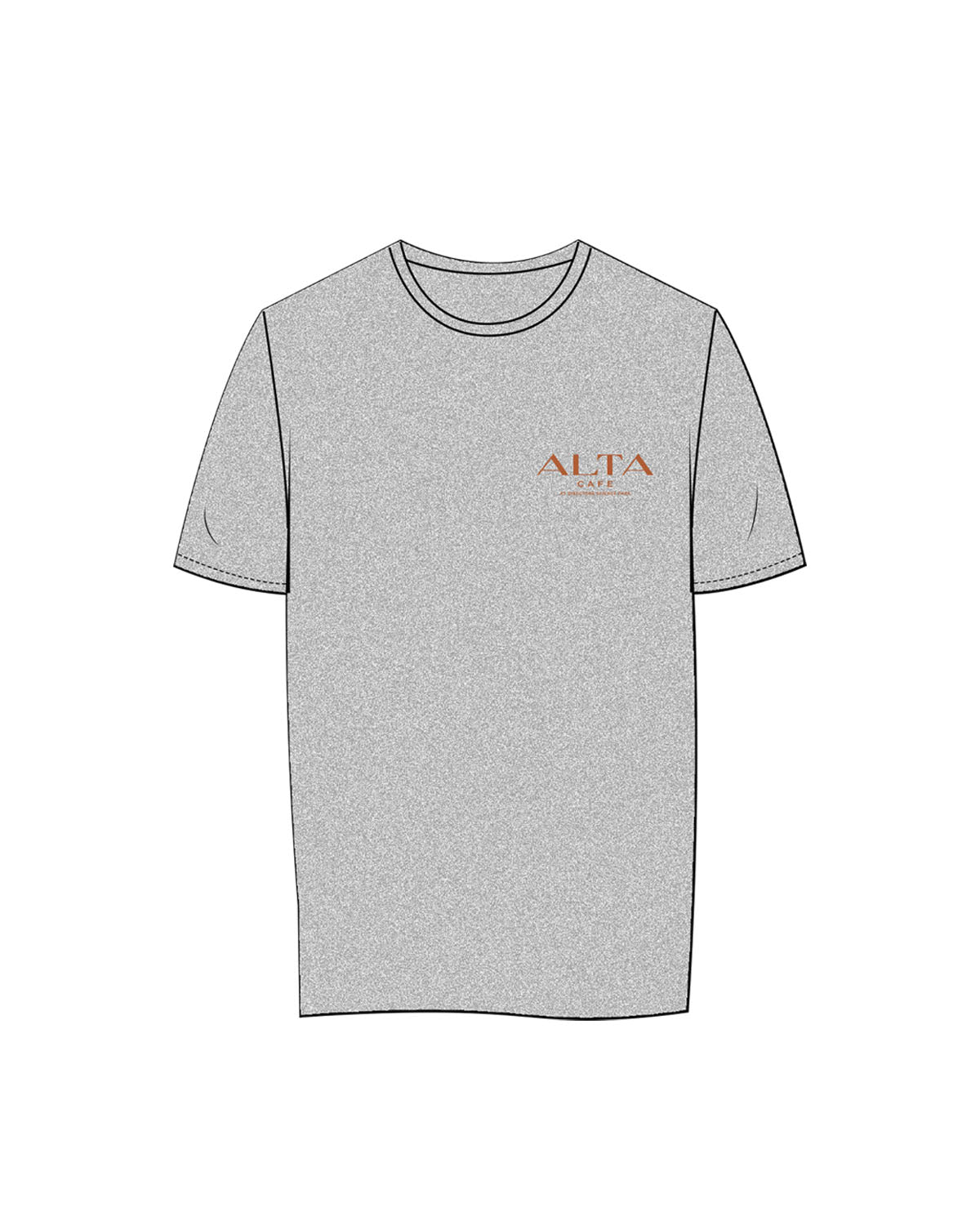 The Womens Tee - Heather - Alta Cafe - Left Chest  Stacked - #b05e36