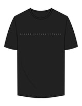 The Mens Tee - Black - Bigger Picture Fitness - Center Chest Stacked & Center Back - White
